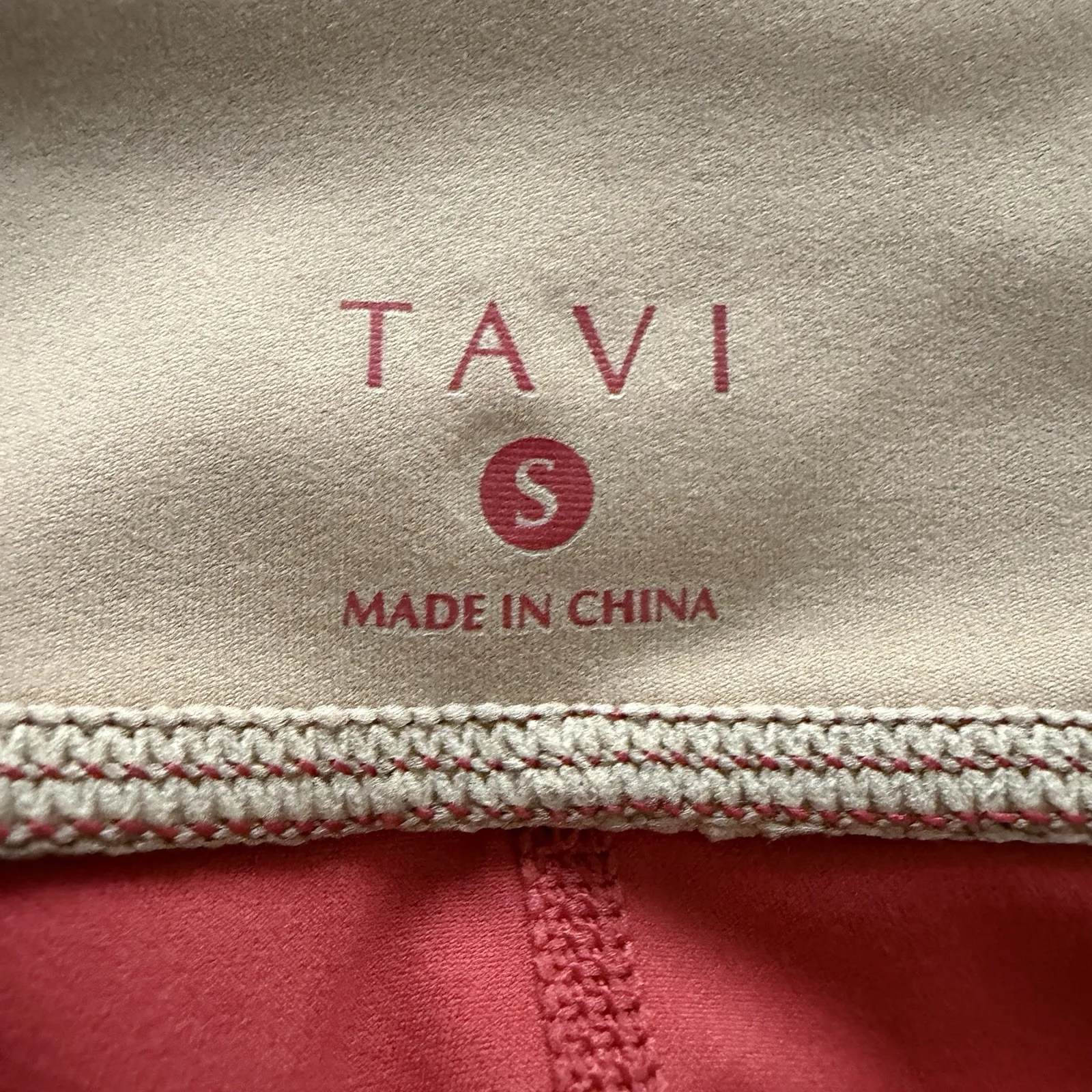 Tavi Sculpt S Spicy Camel Mid Rise 7/8 Leggings Colorblock 25" Inseam Athleisure Red - Image 8