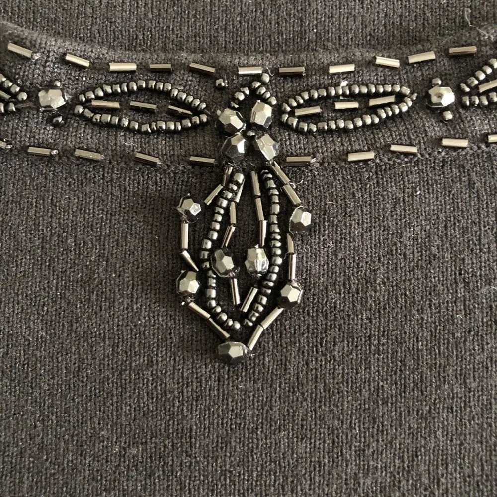 Beaded Knit Women's Blouse - Image 4