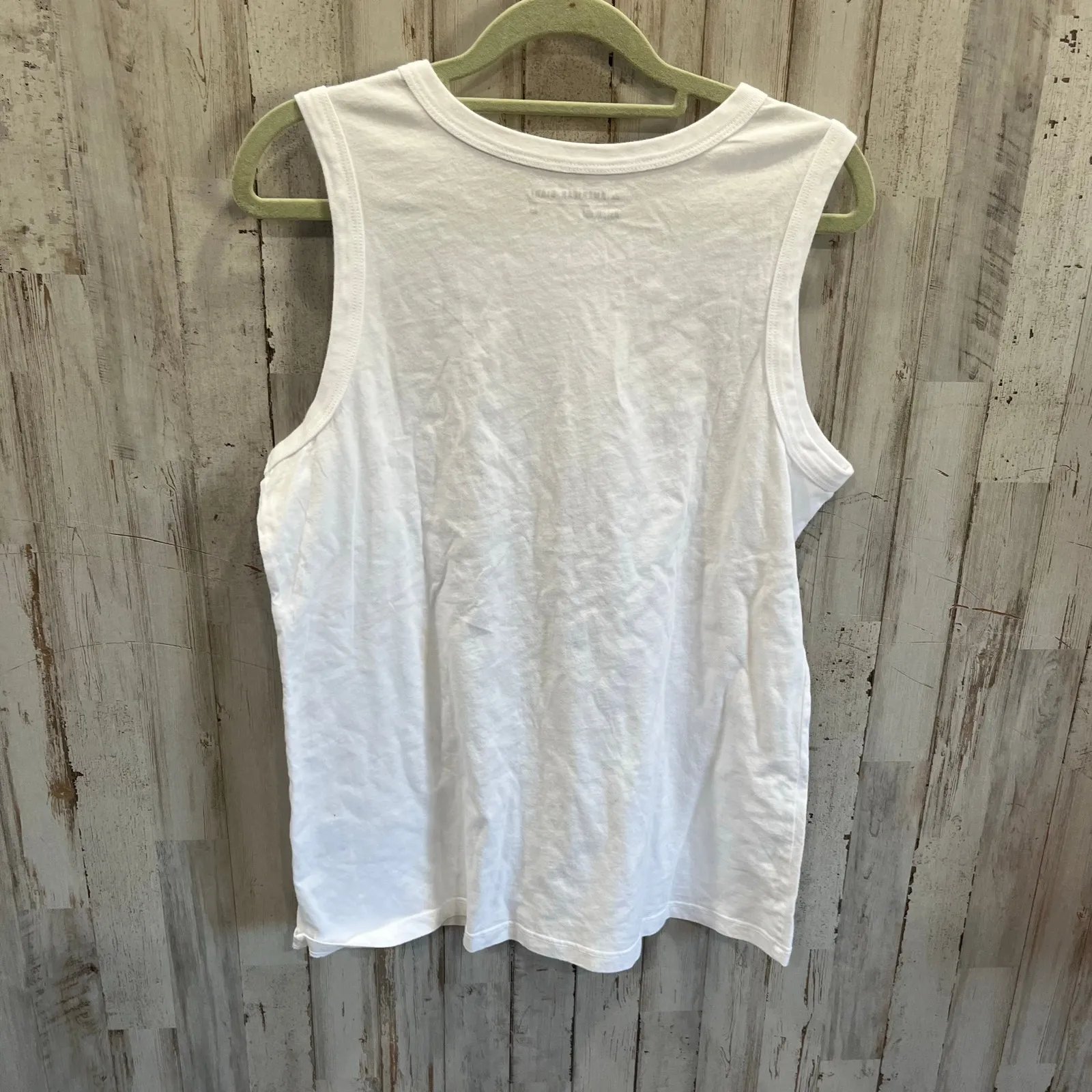 American Giant White Classic Muscle Tank Cotton Womens Sizd Medium USA Made - Image 4