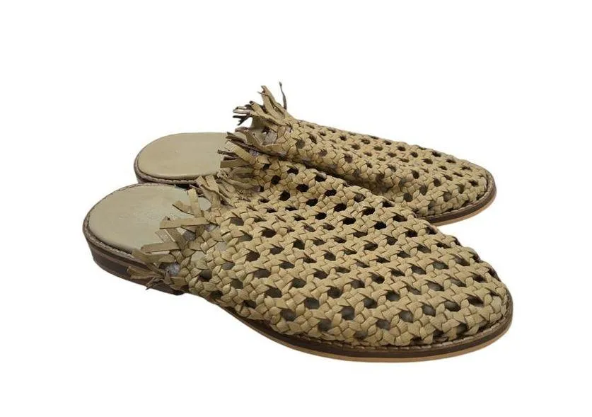 Free People Mirage Womens Leather Woven Mules Size 36 - Image 3