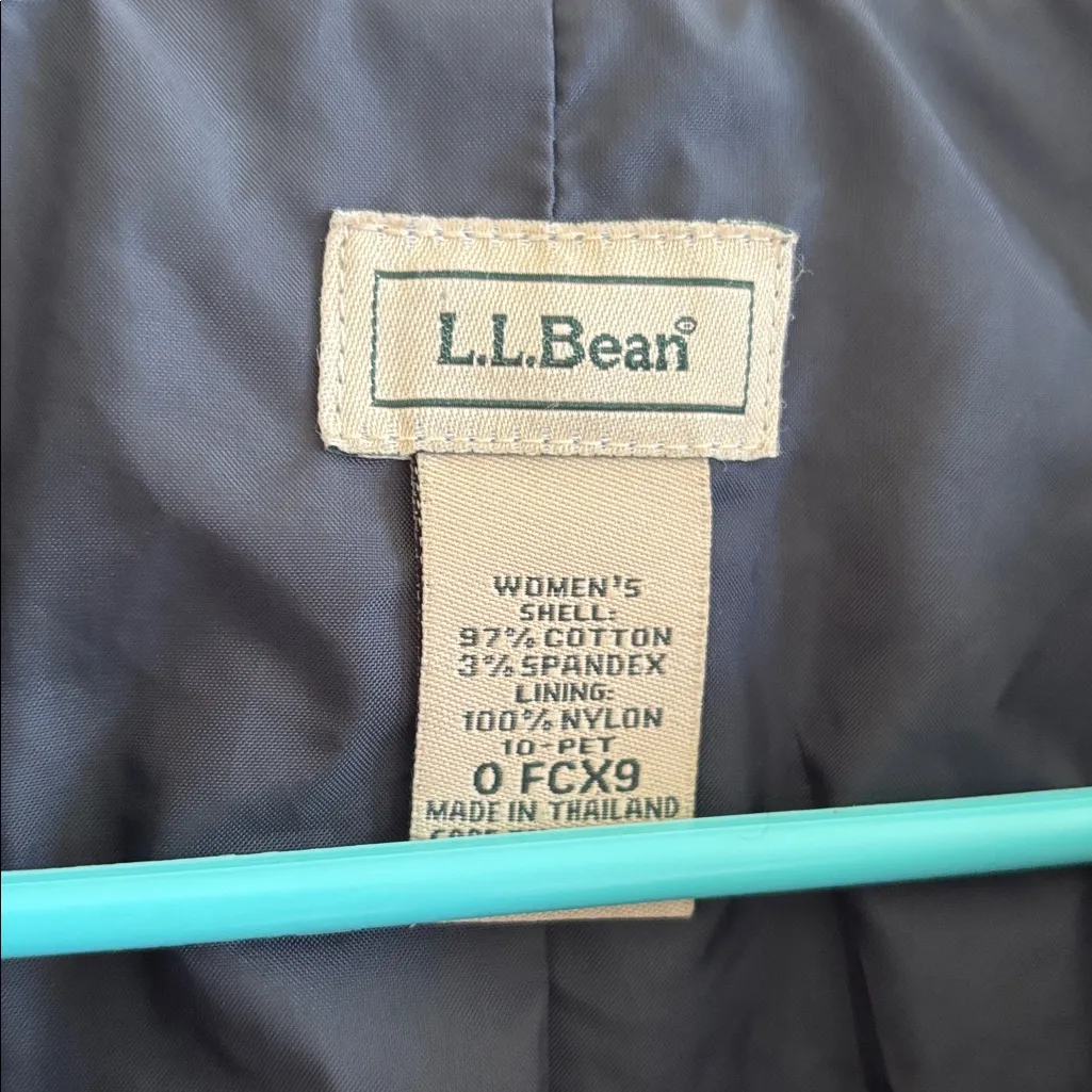 L.L. Bean corduroy blazer jacket women’s fall office business academia vintage Blue Size 10P - Image 5
