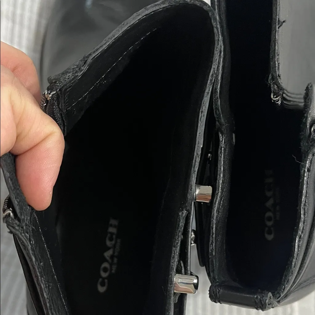 Coach  Black Leather Ankle Boots - Image 4