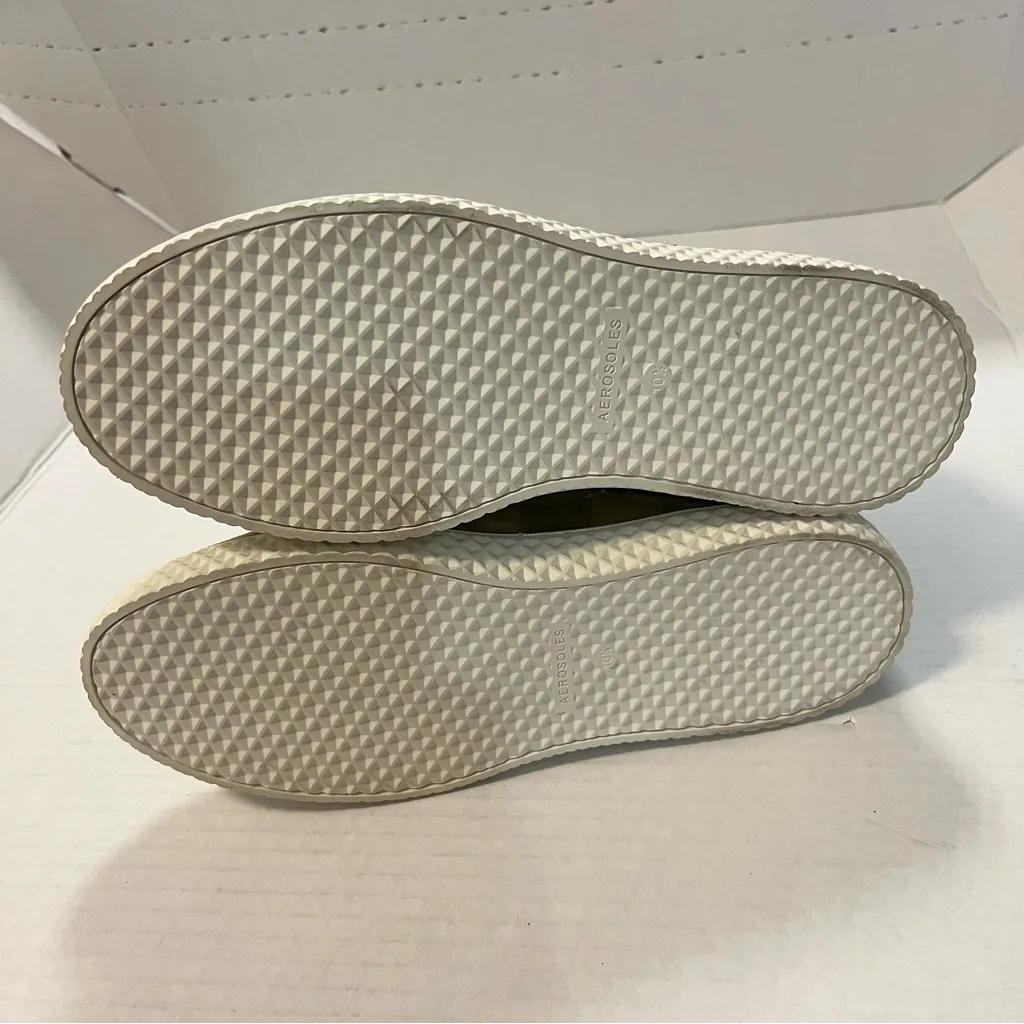 Aerosoles Zia Olive Green Suede Wedge Sneakers Sz 10.5 NWOT/ No Box - Image 8