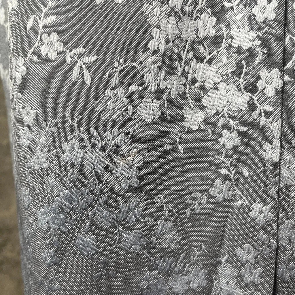 Kasper ASL Sheath Dress Women’s 6P Metallic Gray Floral Jacquard Vintage 80s 90s - Image 10