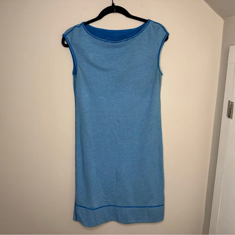 Tommy Bahamma Ocean Blue Pinstripe T-shirt Dress (4-6) - Image 2