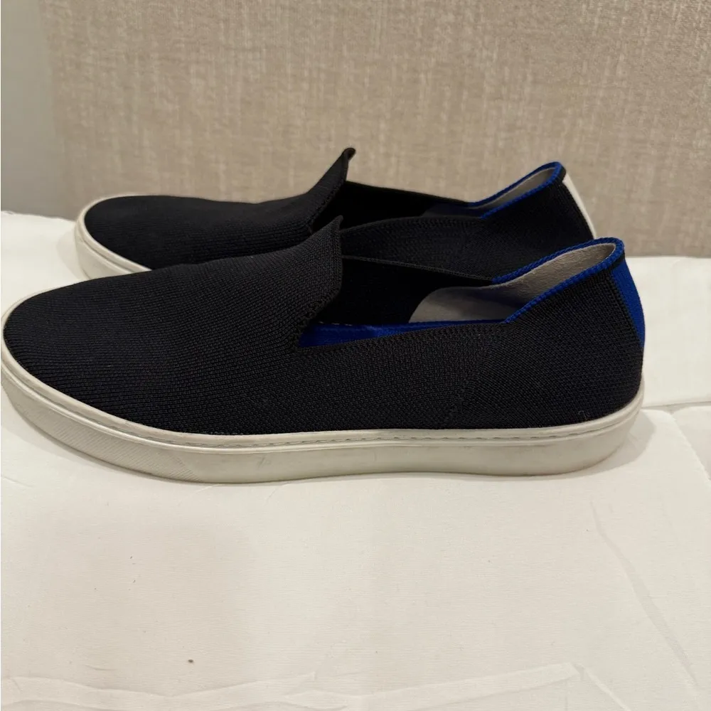 Rothy’s Women’s Loafers – Black & Blue Slip-Ons – Size 8.5 - Image 2
