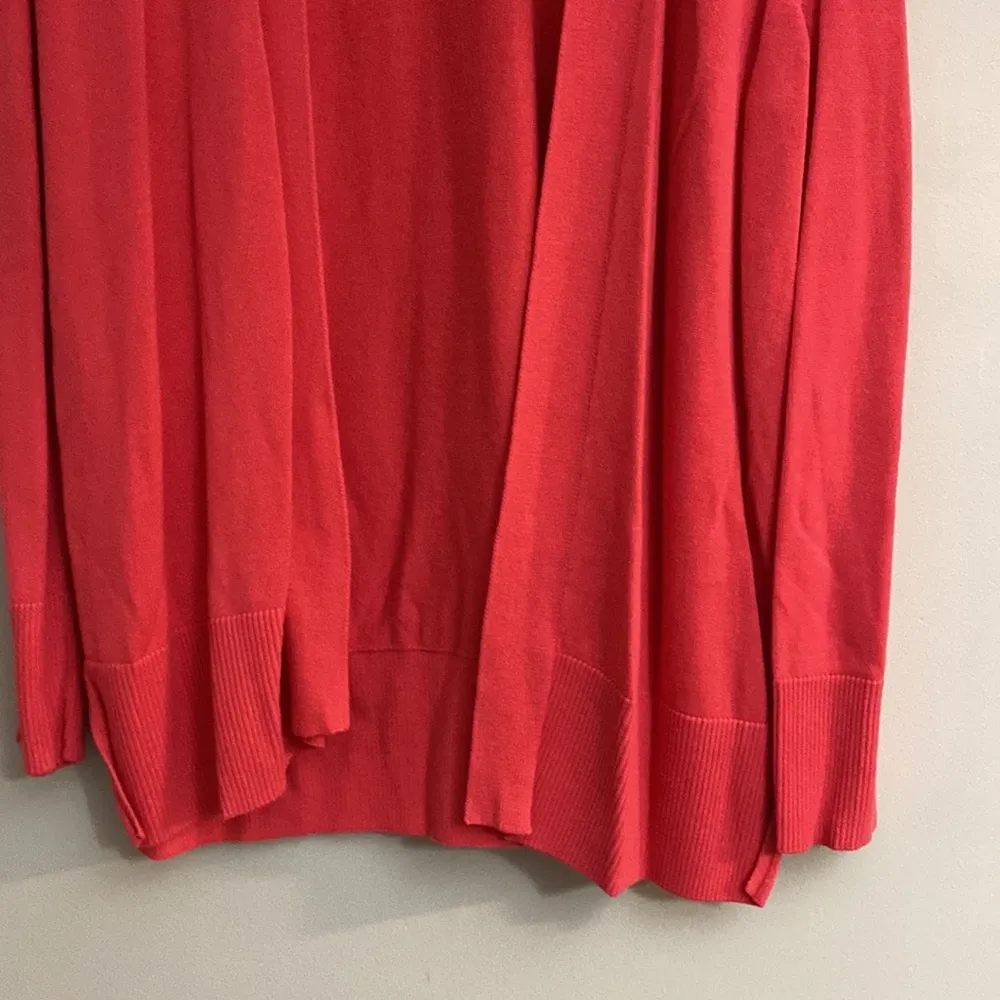 Croft & Barrow womens pink open front cardigan sweater size. L - Image 5