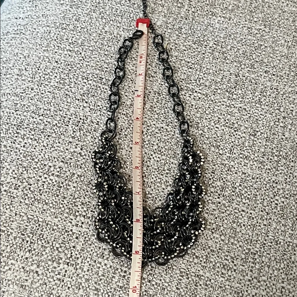 Edgy Gunmetal Black and Rhinestone Chain - Image 6