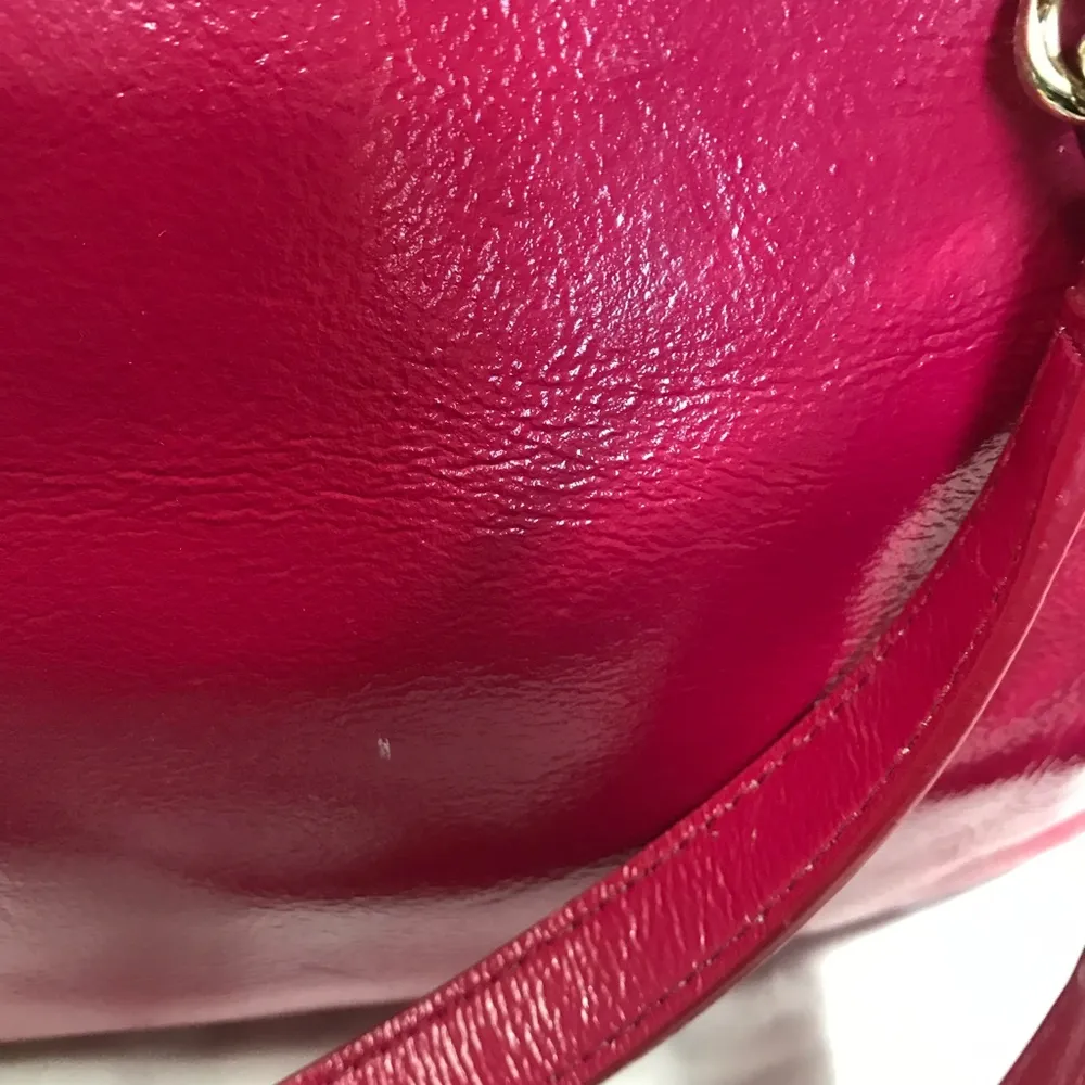 Kate Spade Dark Pink Leather Shoulder Bag with Chain Strap - Image 5
