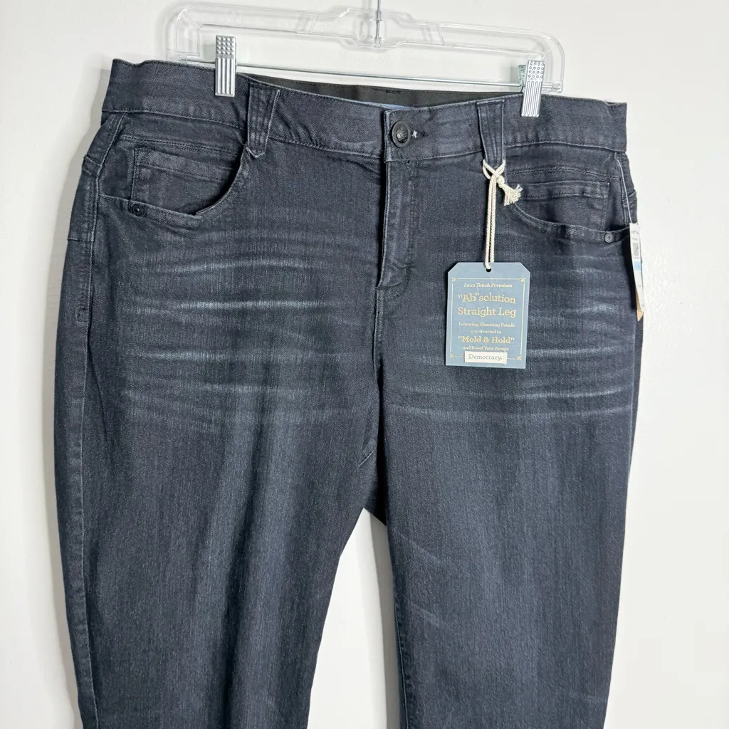 NWT Democracy "Ab"solution Mid Rise Dark Indigo Straight Leg Jeans Size 20W - Image 6