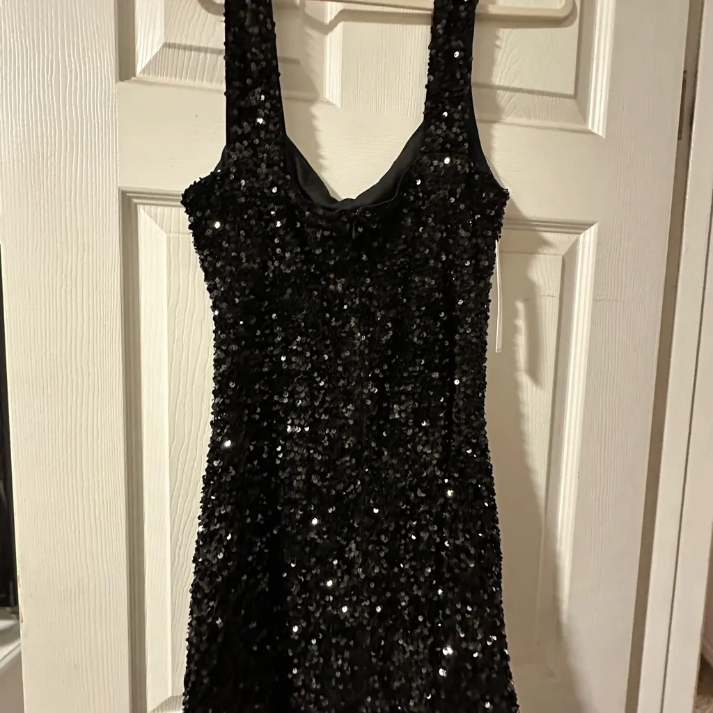 NWT Princess Polly Miss Me Sequin Mini Dress - Black - US 10 Formal Party Dress - Image 2