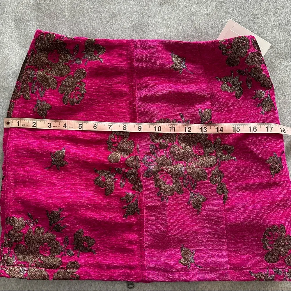 Free People Moving On gold pink mini skirt size 2 - Image 9