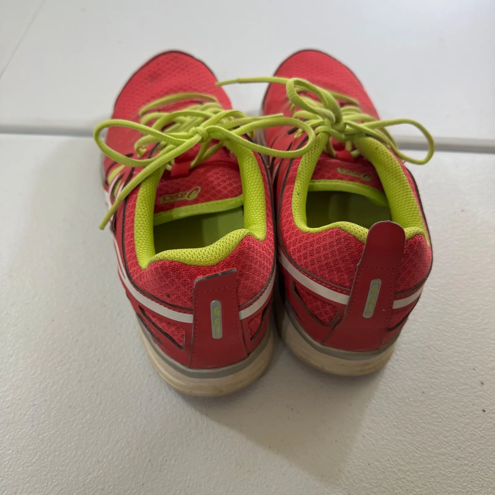 ASICS‎ S398Y Women's Running Shoes Pink Neon Yellow Size 11 Athletic Sneakers - Image 2