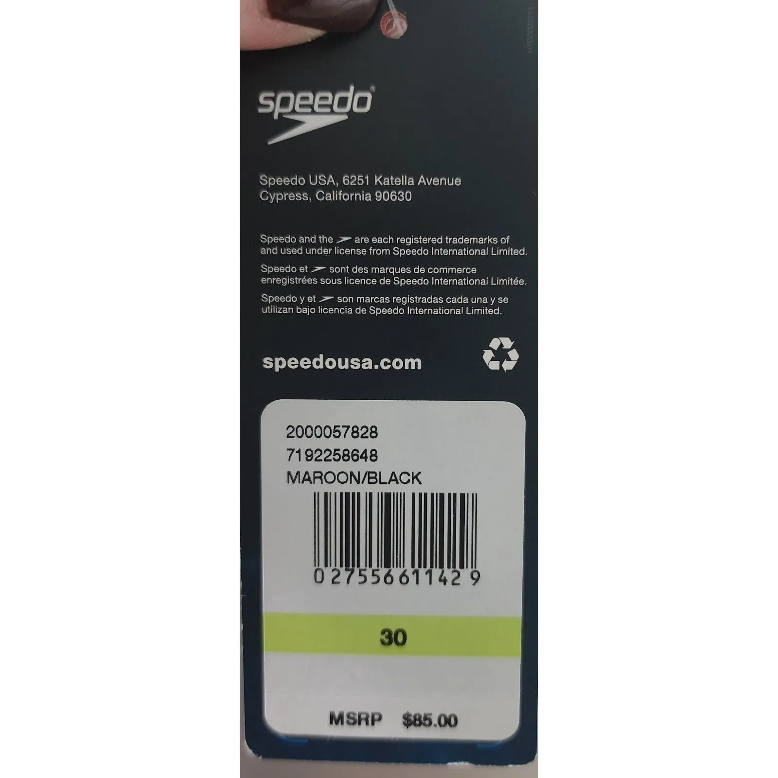 Speedo Endurance+ Swimsuit Performance Training One Piece Black Red Size 30‎ - Image 7