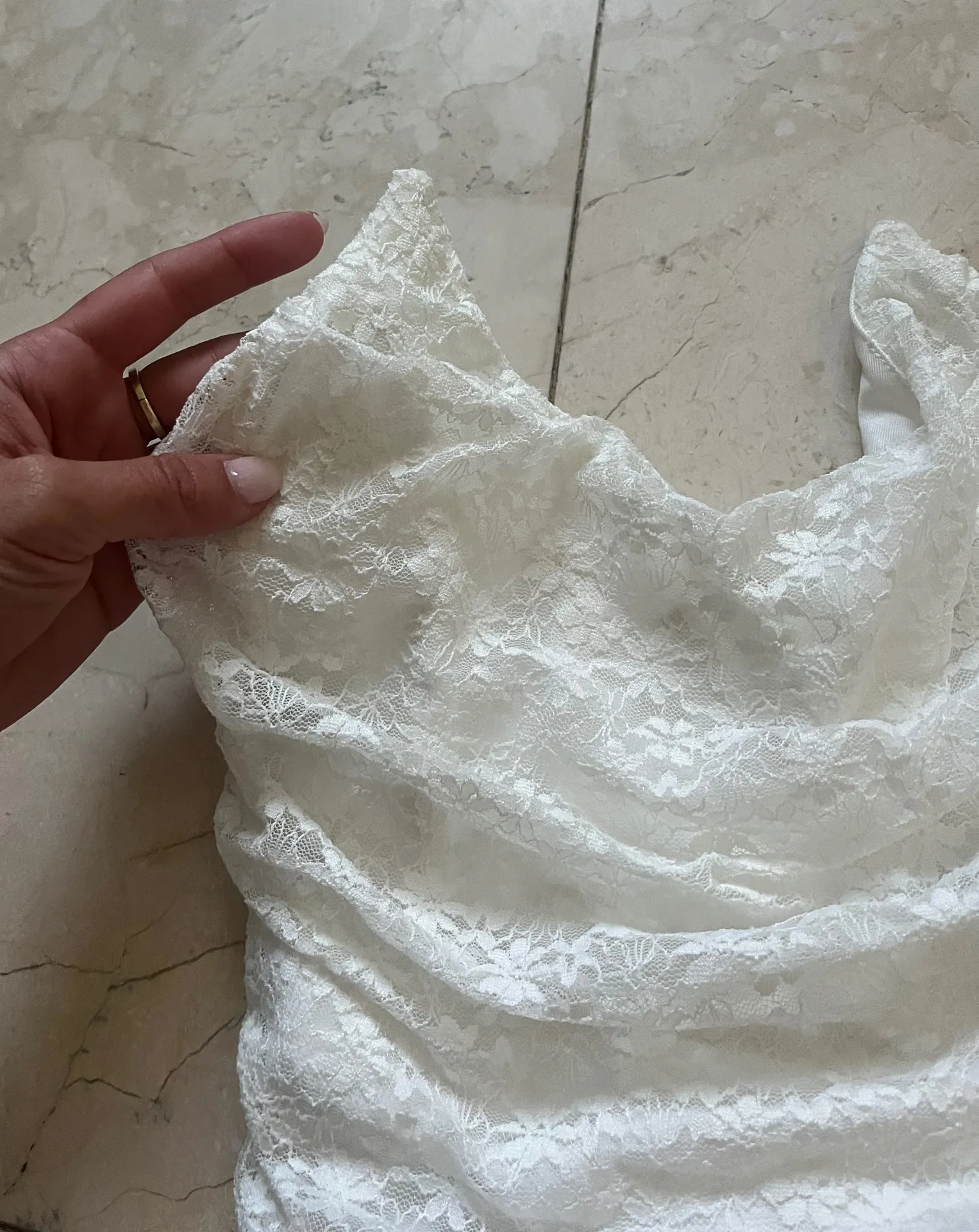 Lace White Mini Dress - Image 2