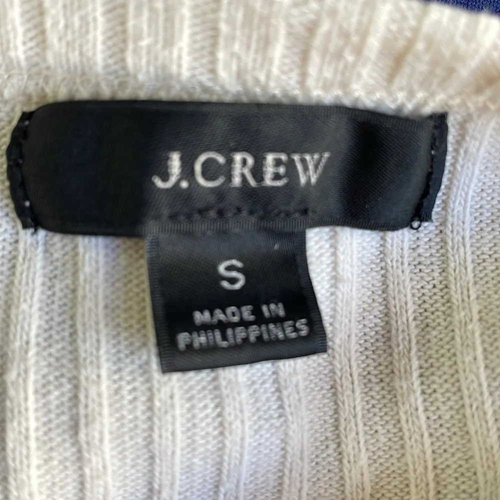 J.Crew Cream Ribbed Elbow-Sleeve Henley - Image 5
