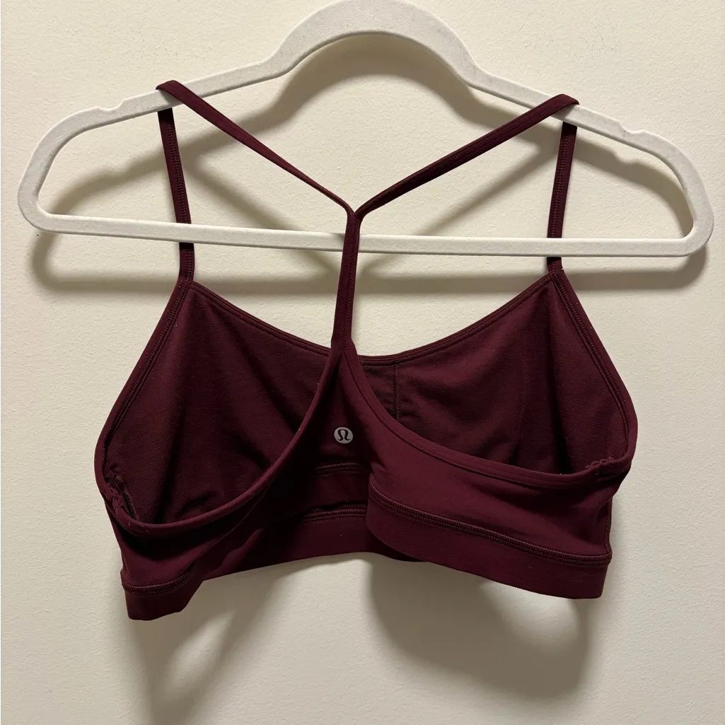 Lululemon Flow Y Bra Burgundy Size 12 - Image 2