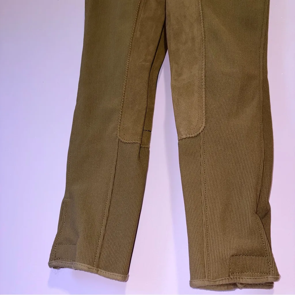Tuff Rider Full Seat Breeches Ribbed Taupe Women Size 30 Equestrian Activewear Tan - Image 3