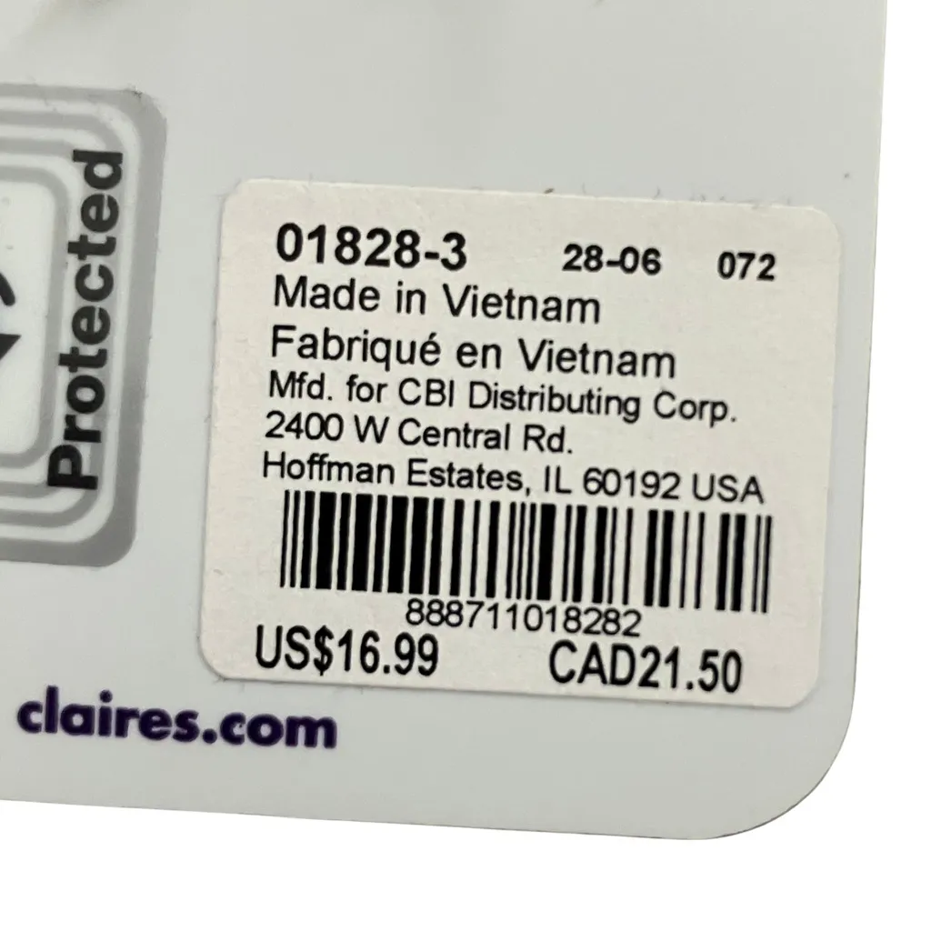 NWT Claire’s 18KT Rose Gold Plated Yin Yang Cherry Earings Pink White Preppy Y2K - Image 6