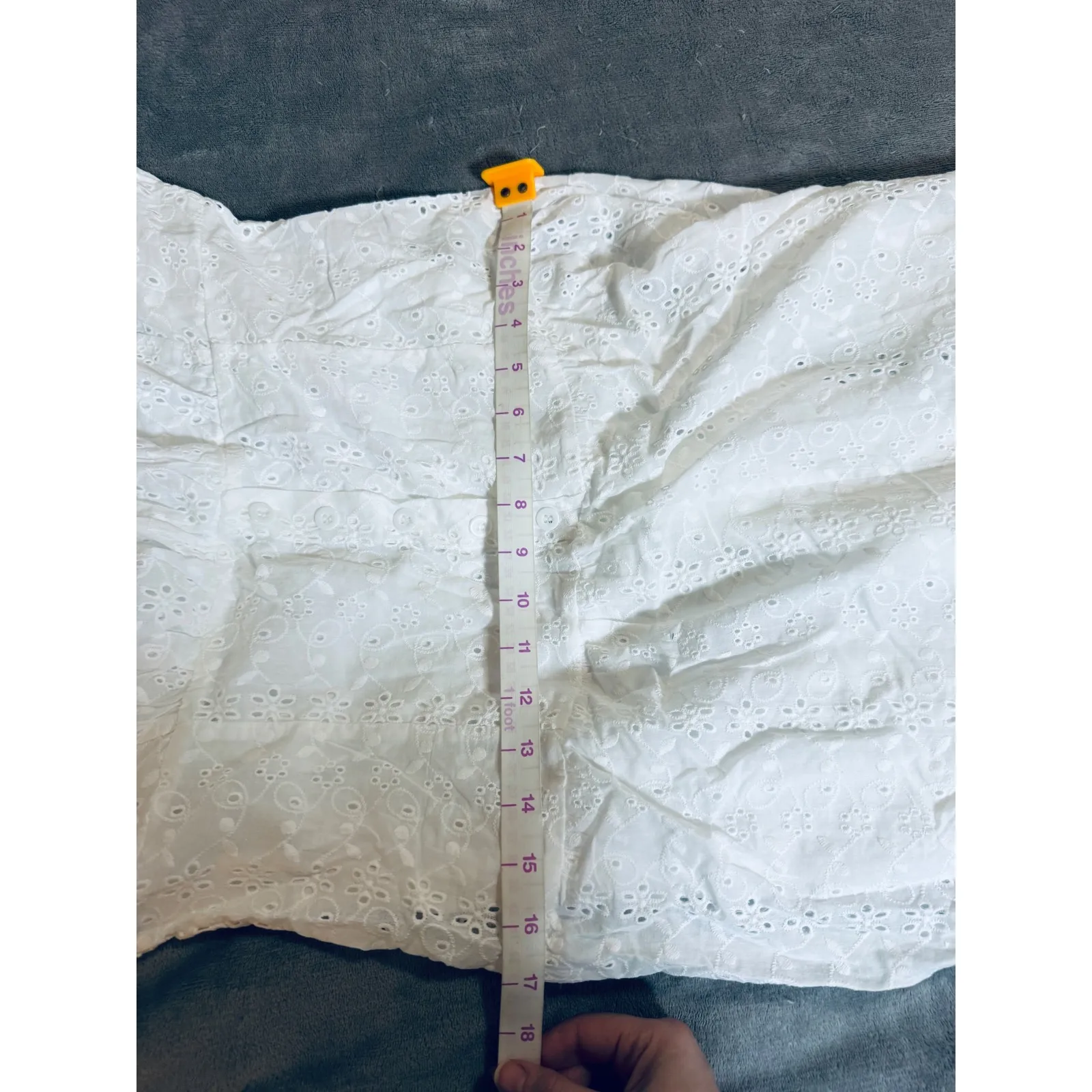 NWOT Lulus XL Nerissa White Eyelet Embroidered Ruffled Drop Waist Midi Dress - Image 7