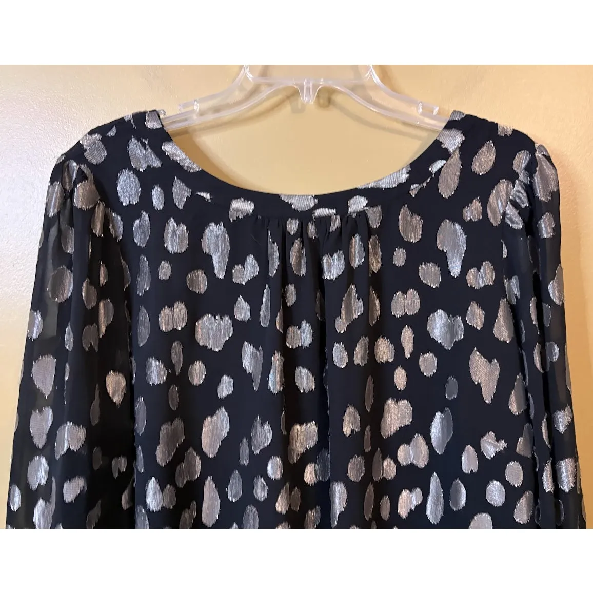 Talbots Gold & Black Animal Print Blouse - Petite 2X - NWOT - Image 2