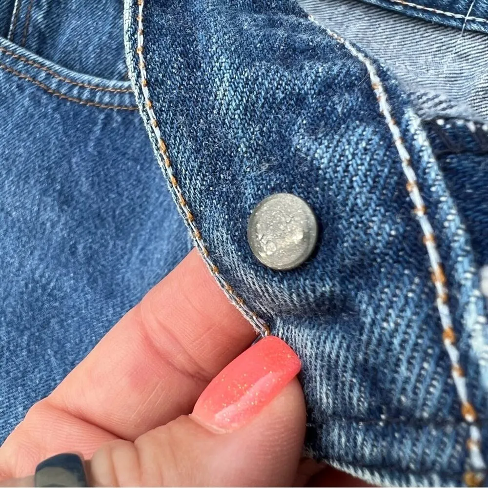 Vintage 80s Ladies Levi’s 501 6-button fly straight original jeans size 15 - Image 6