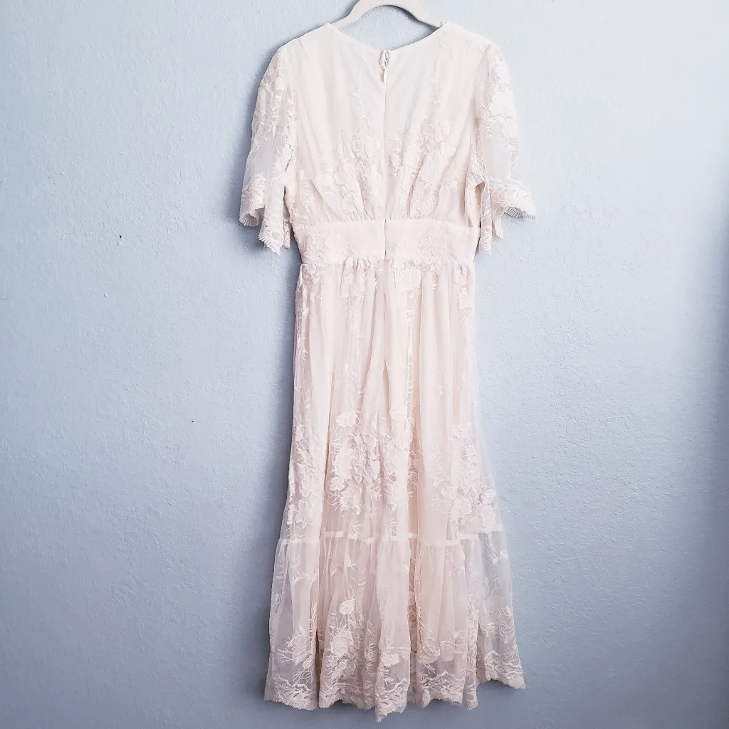 Baltic Born Clarisa Vintage Cream Lace Midi Dress - Image 7