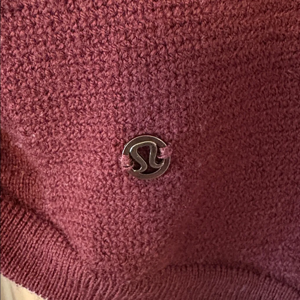 Lululemon Luxe Toga Pilates Old Money Sit In Lotus Sweater - Garnet 100% Merino - Image 5