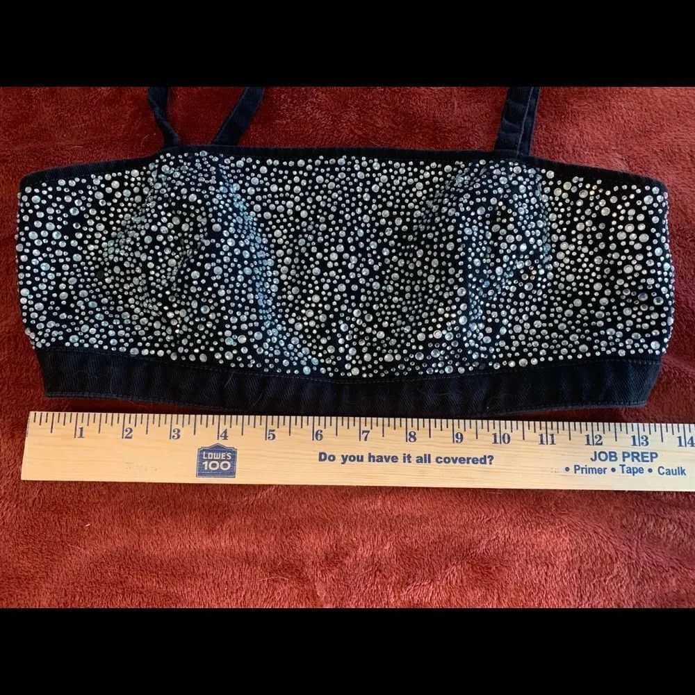 Jewel like black studded bra top size 1‎ - Image 7