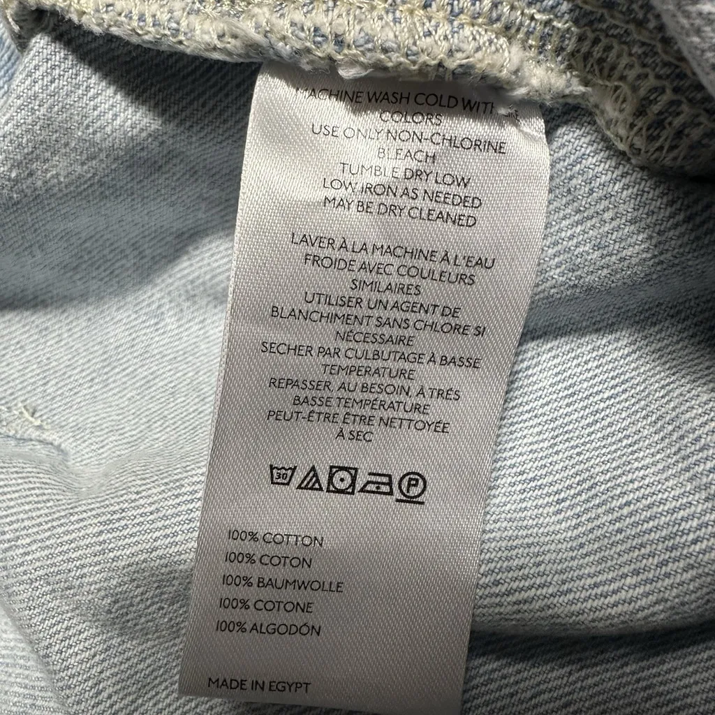 Free People We The Free NWOT Major Leagues Jeans 27x28 Light Wash Hi-Rise Denim - Image 9