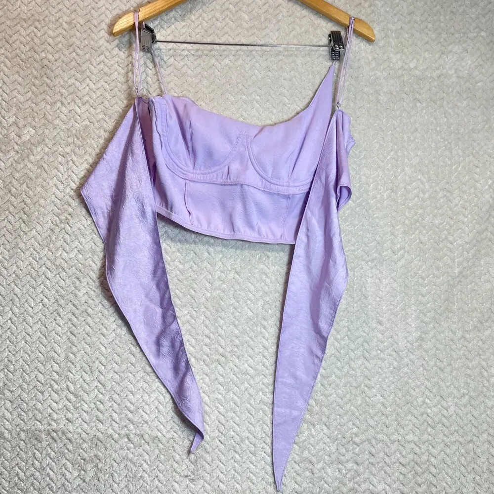 Urban Outfitters Out From Under Light Purple Cowl Neck Bra Top Size Large - Image 8