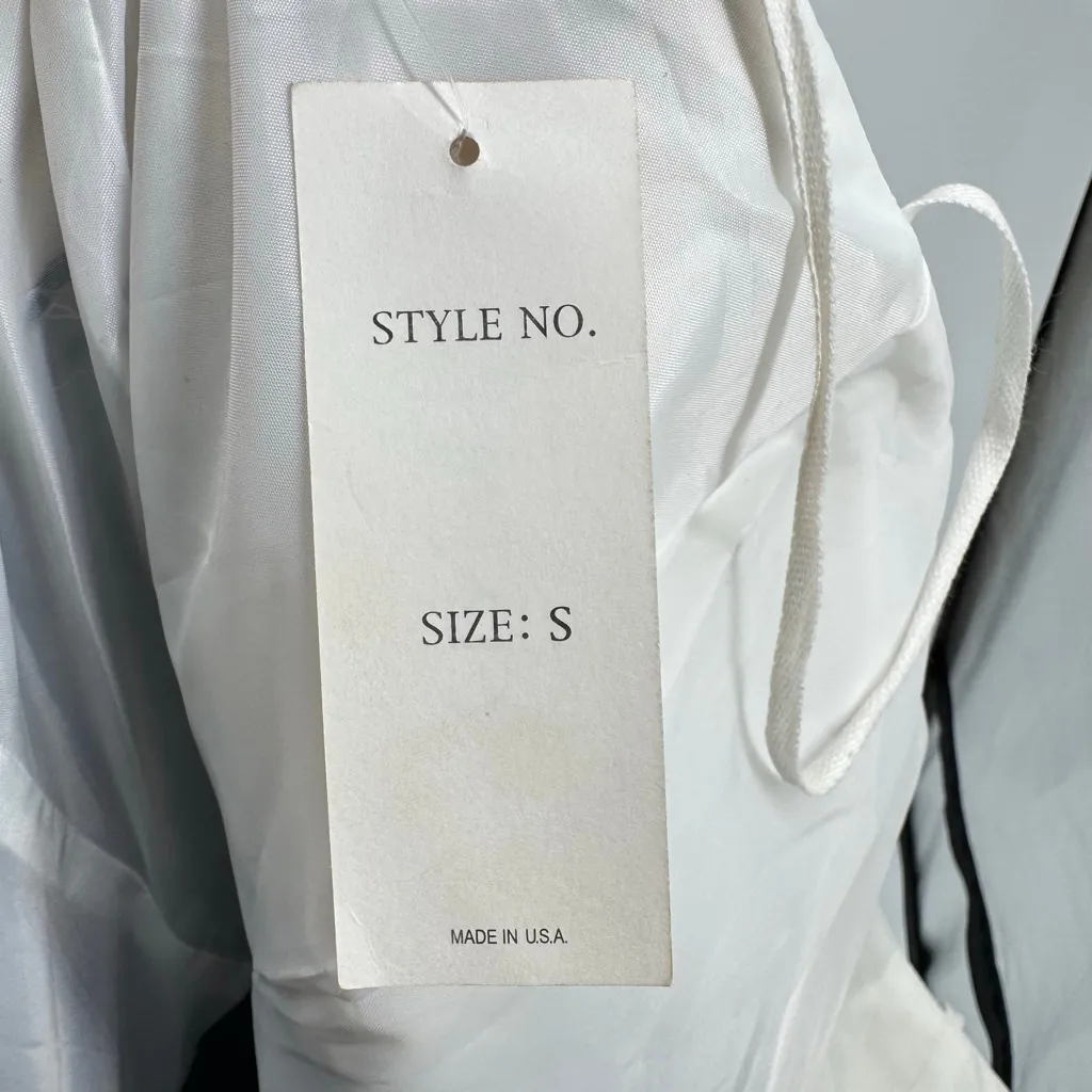 Vintage Black & White Strapless Bubble Skirt Formal Mini Dress Pleated Waist - Image 11