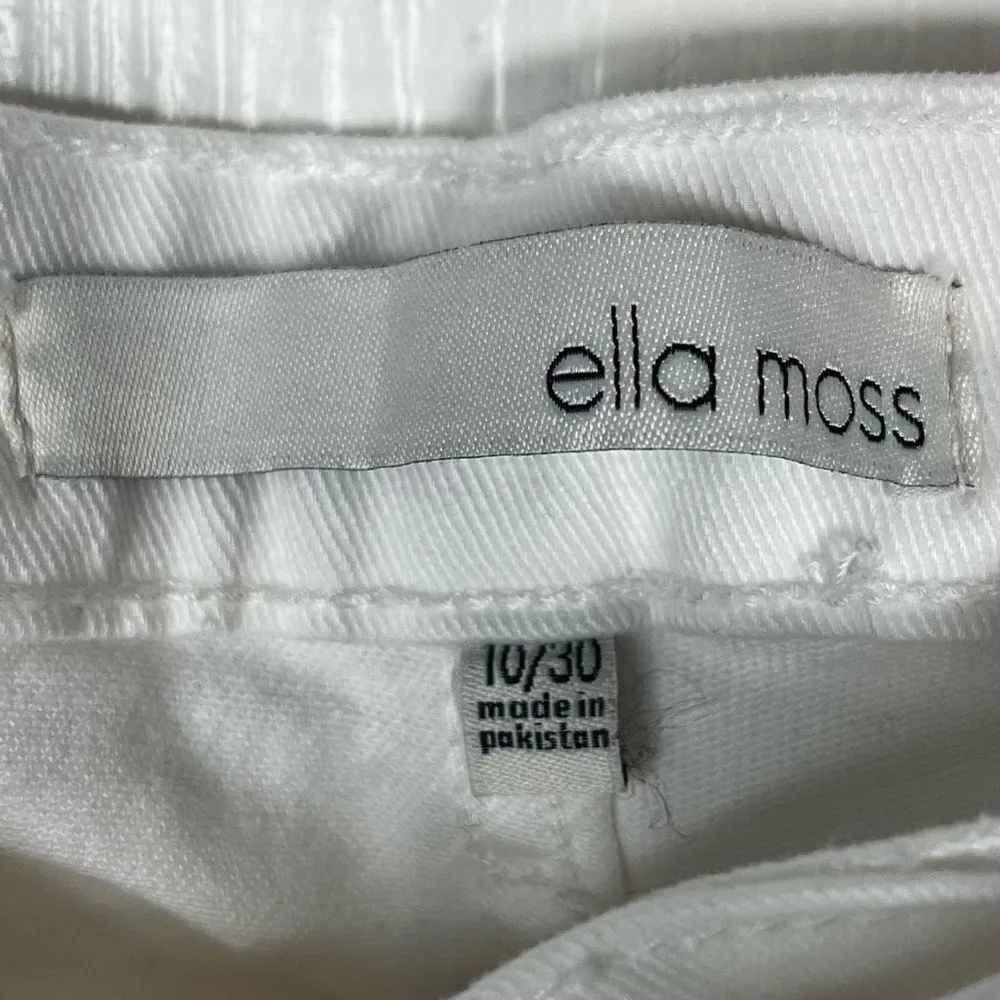 Ella Moss High Waist Straight Crop Jeans Sz 10 / 30 White Cropped Jeans - Image 6