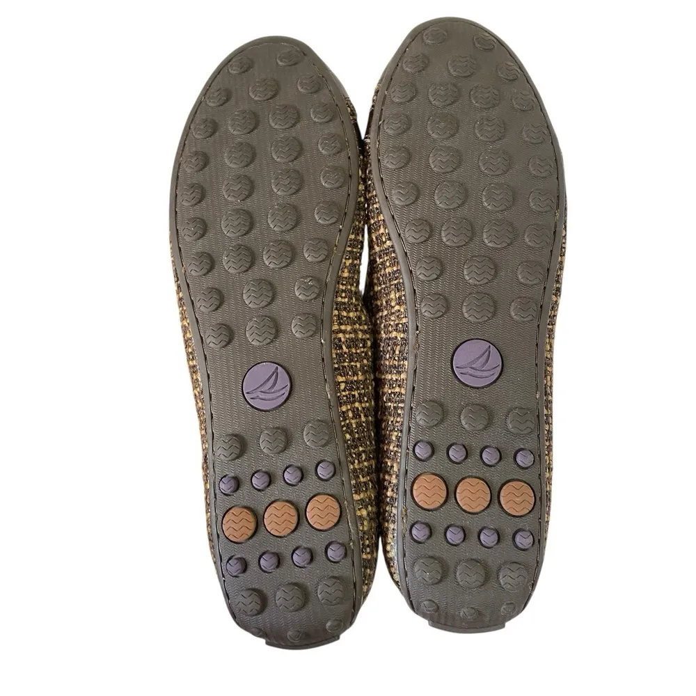 Sperry Top Sider Brown Tweed Ballet Flats Size 7.5 M Bow Accents Dark Academia - Image 10
