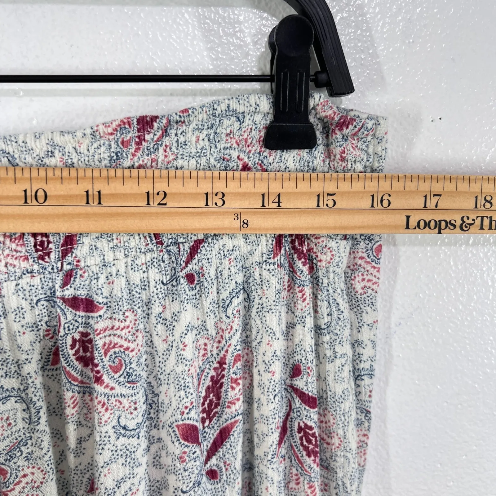 Ralph Lauren Denim‎ & Supply Palazzo Pants M Boho Paisley Wide Leg Drawstring - Image 5