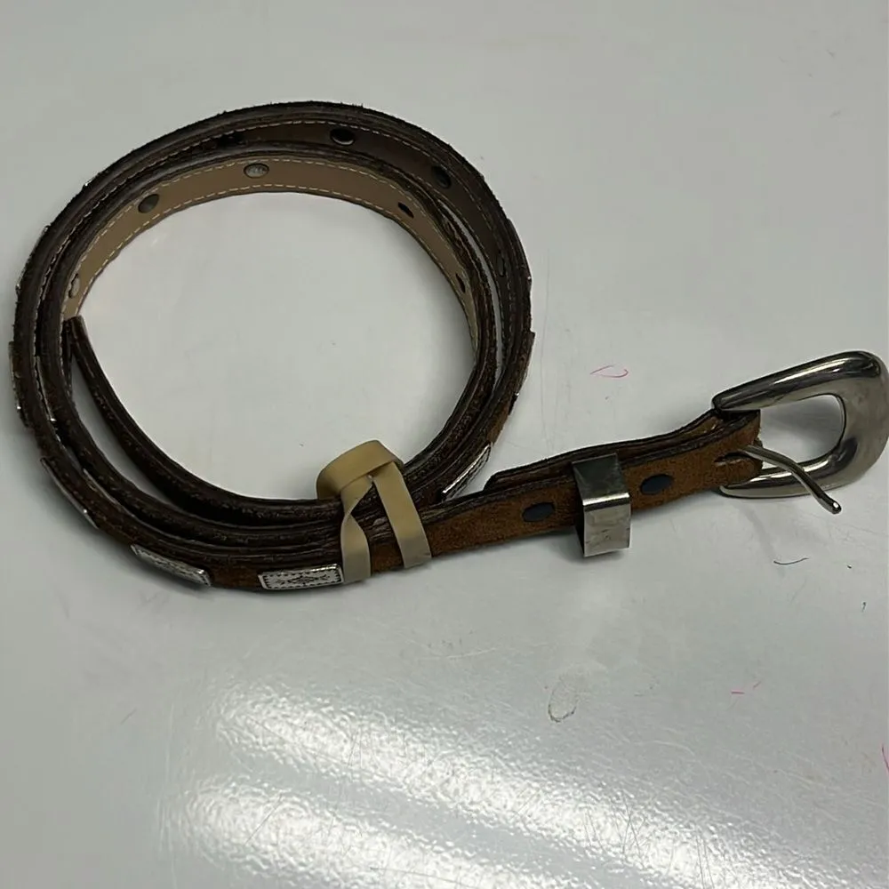 Brazos Joe Belt Co. Nocana, Texas, USA Thin Concho Belt Silver - Image 15