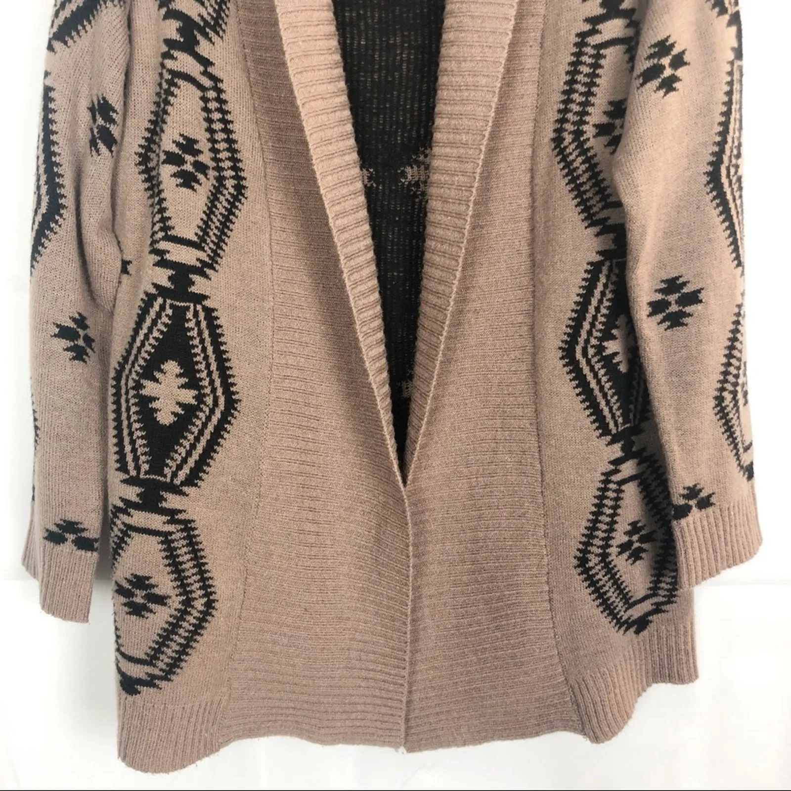 Creazioni Effeci Tribal Print Open Front Cardigan Size S Brown - Image 5