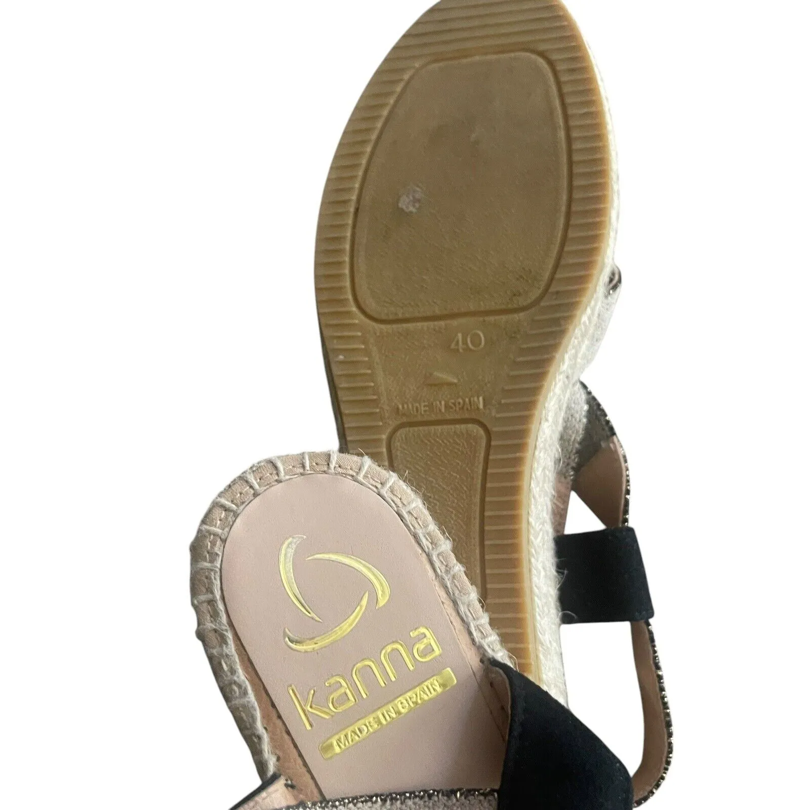 Kanna Women's Size EUR 40 US 9 Made in spain Espadrille Strappy‎ Slip On Sandals - Image 8