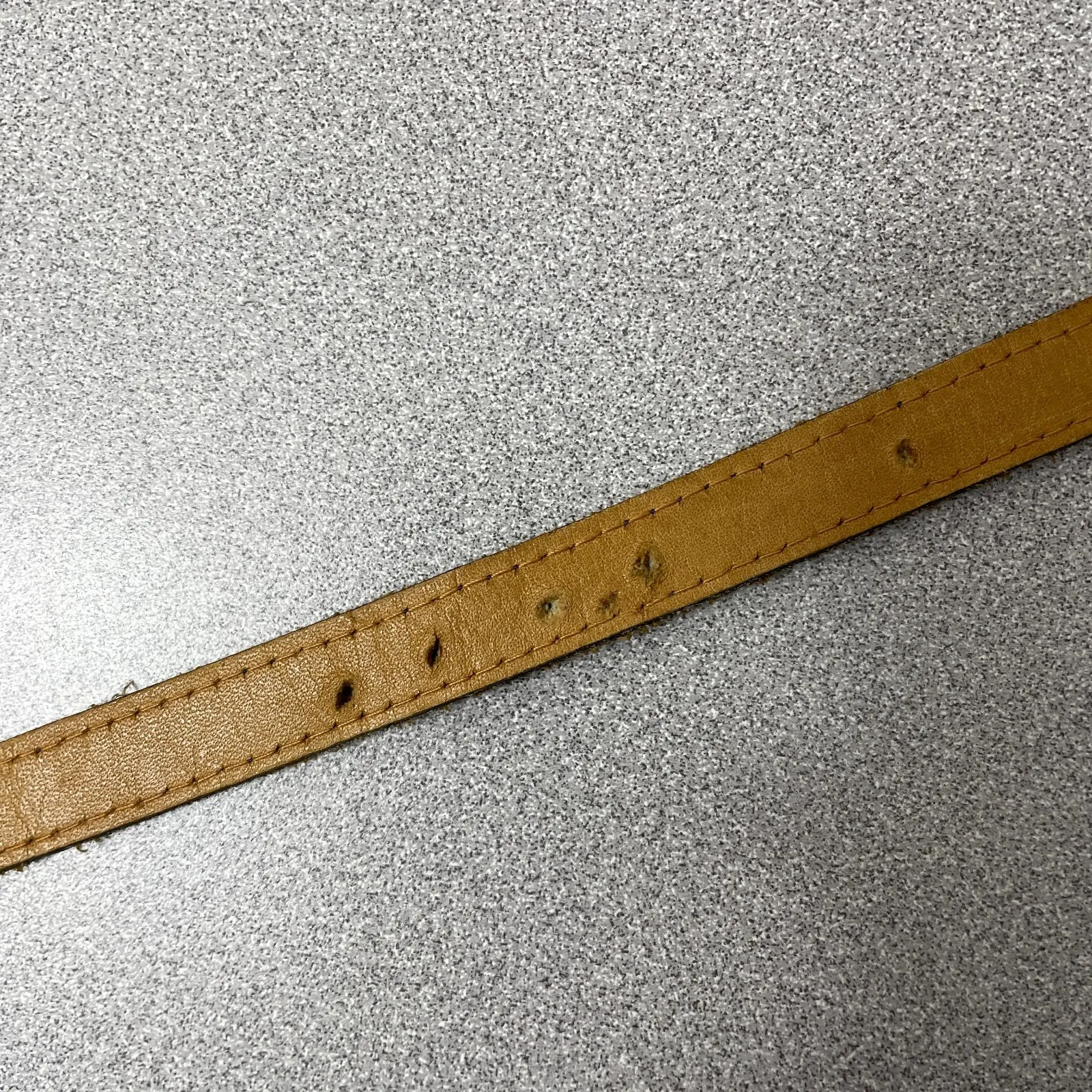 MZ Accessories Ny Snake Leather Belt Womens Small Blue Goldtone Buckle Wrap 1/2" - Image 9