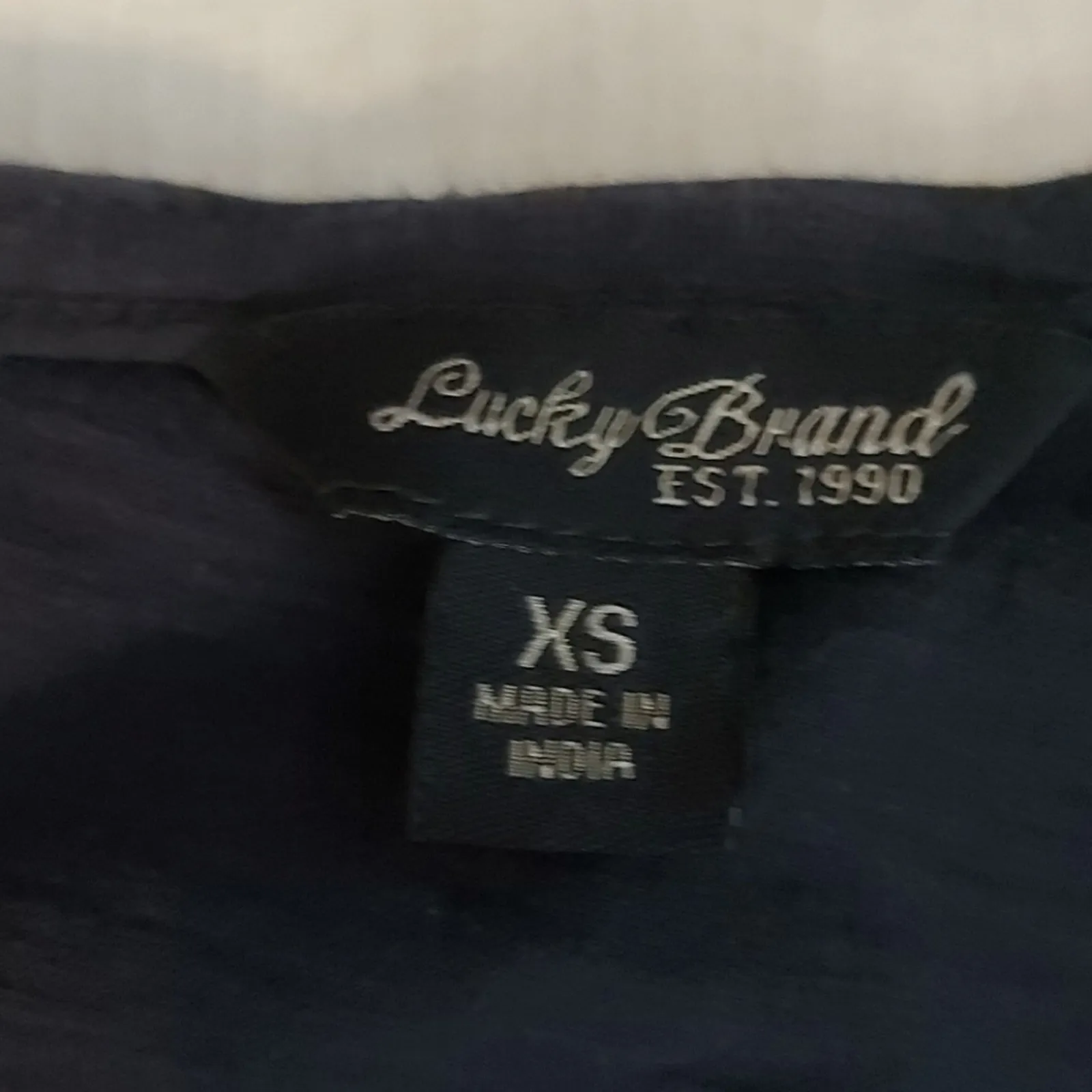 Lucky Brand Floral Embroidered Blue/White Tank Top XS Dopamine Boho Festival - Image 10