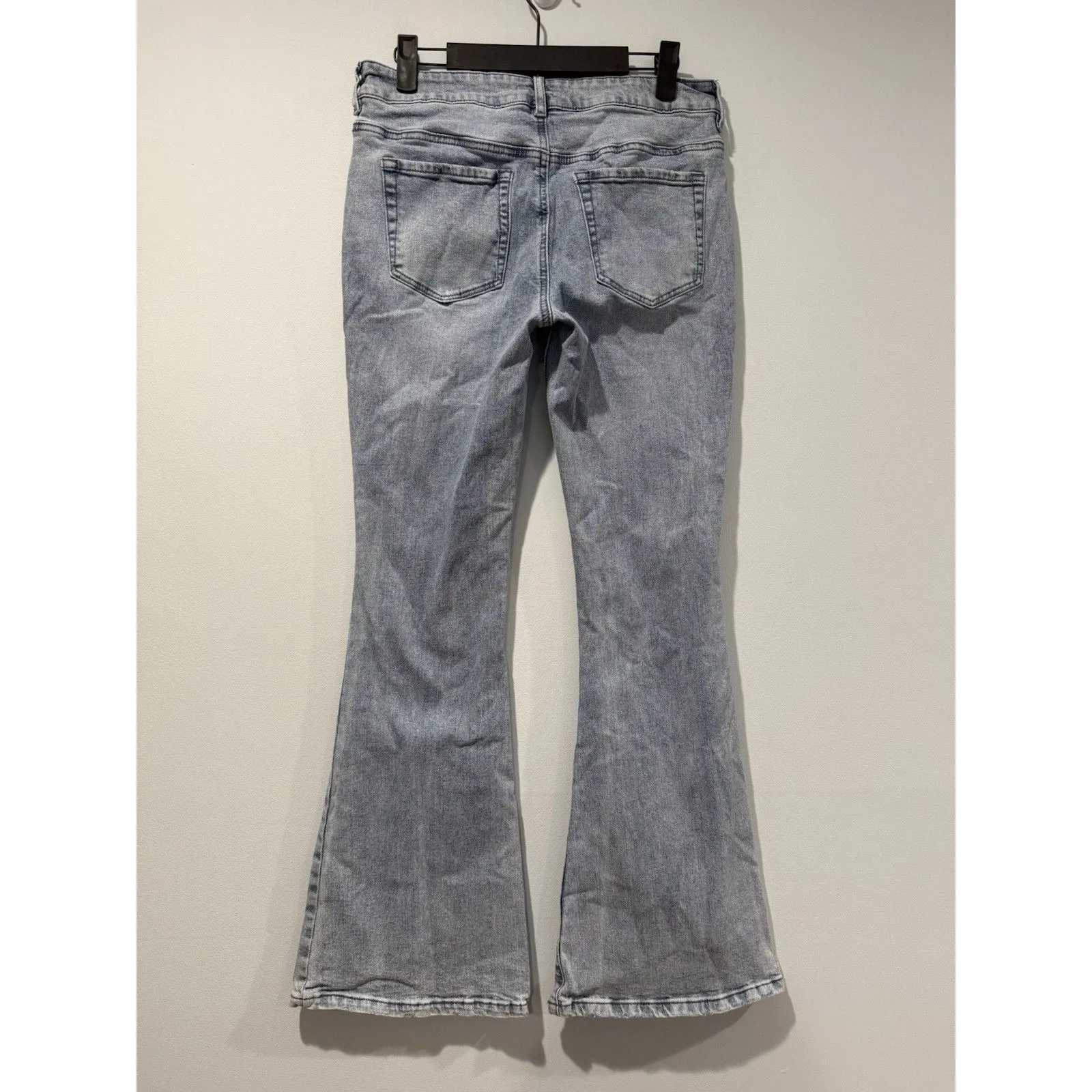 Pacsun Flare Jeans Womens 29" Light Wash Mid Rise Retro Stretch Norm Travel 70s - Image 2