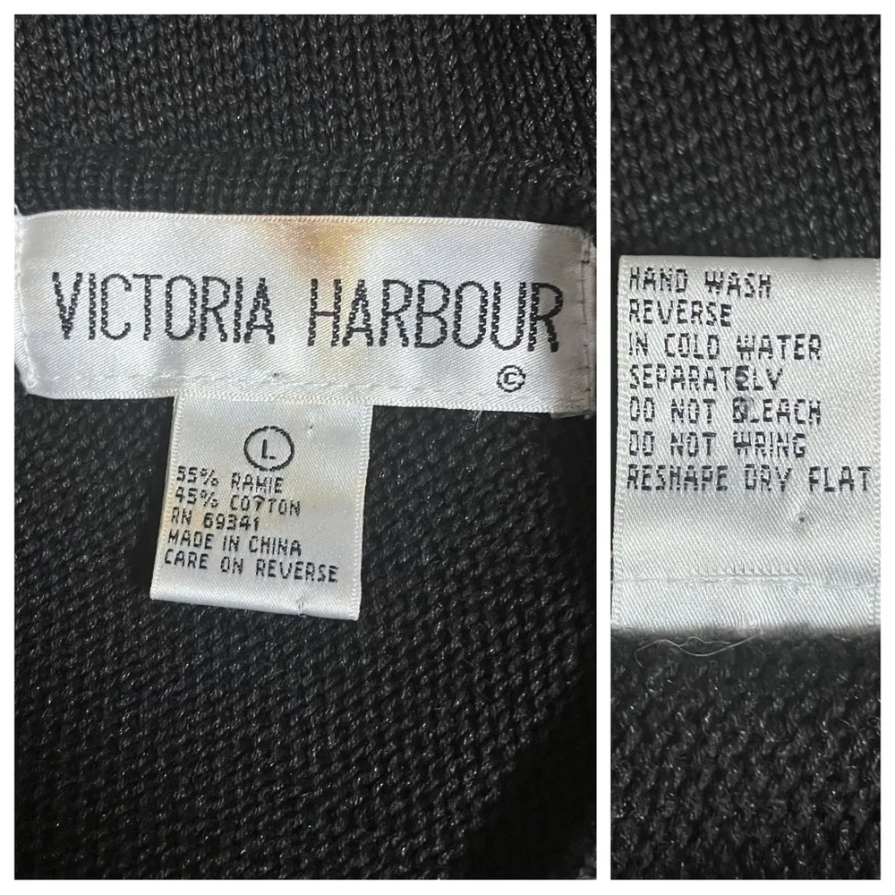 Vintage 80s Heavily Beaded Sequin Sweater. M/L. Black, Colorful, Gold Maximalism Black Size L - Image 12