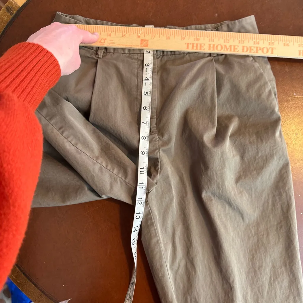 Everlane The Slouchy Stretch Twill Straight Leg Crop Trouser Chino Pants Green 2 - Image 9