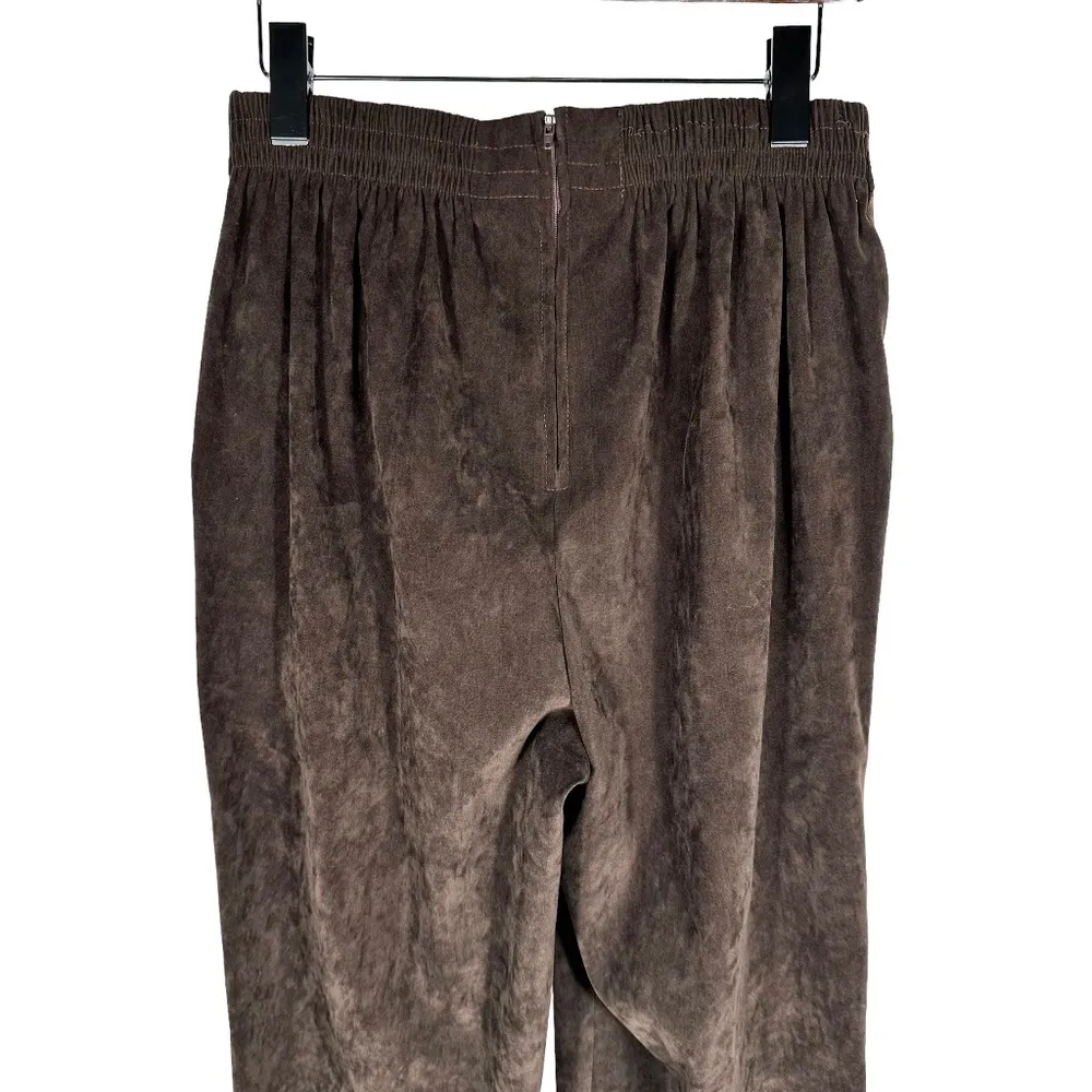 Women's | Rio  | Vintage Brown Suede Italy Zip Jacket Pantsuit 2 pc. - Image 9