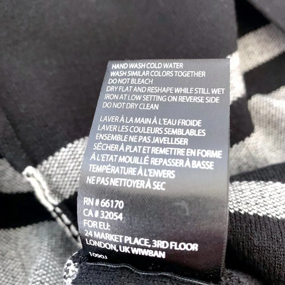 NVLT Pippa Bold Stripe Oversized Cardigan Sweater Anthropologie Black White XS - Image 10