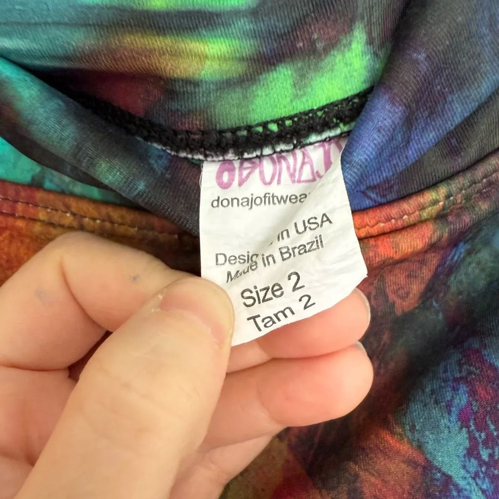 Dona Jo Women’s 2 Jojo Pied Multicolored Skort Athletic Golf Tennis Pickleball - Image 2