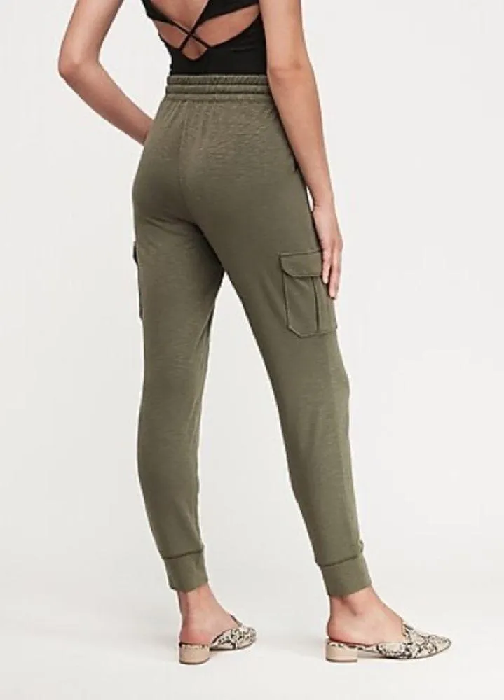 Express Women’s Mid Rise Cozy Marled Classic Cargo Pocket Jogger Pant Size XS - Image 6