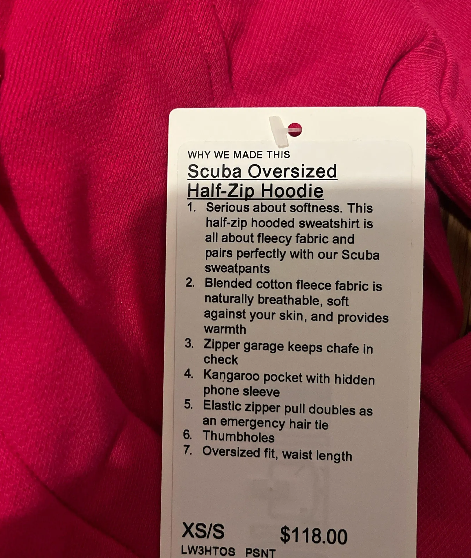 Scuba Oversized Half-Zip Hoodie XS S - Image 3