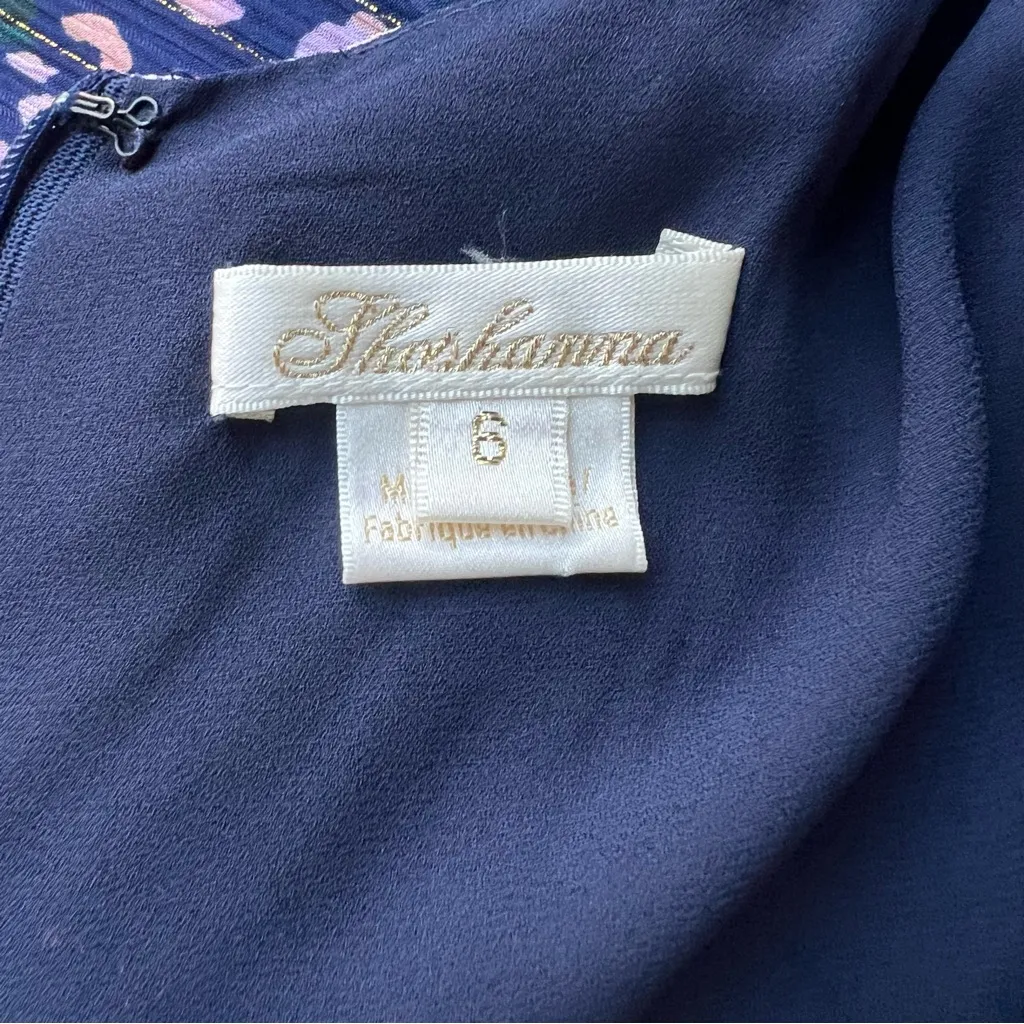 Shoshanna Carey Navy Blue Floral Puff Sleeve Dress - Image 8