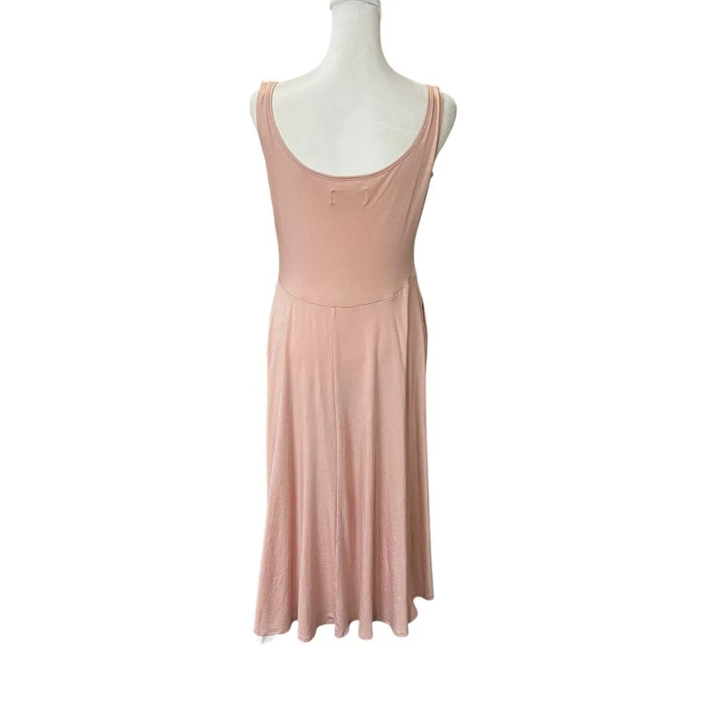 Reformation Rou Dress XL Blush Pink Midi Tank Fit Flare Sustainable NWT - Image 6